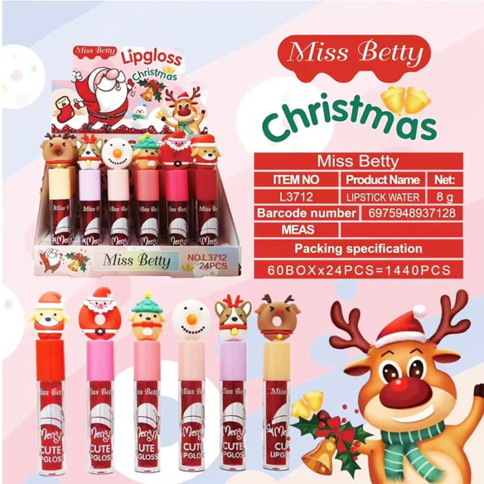 Miss Betty Christmas lipstick lip gloss lip oil glitter lip glaze makeup manufacturer wholesale