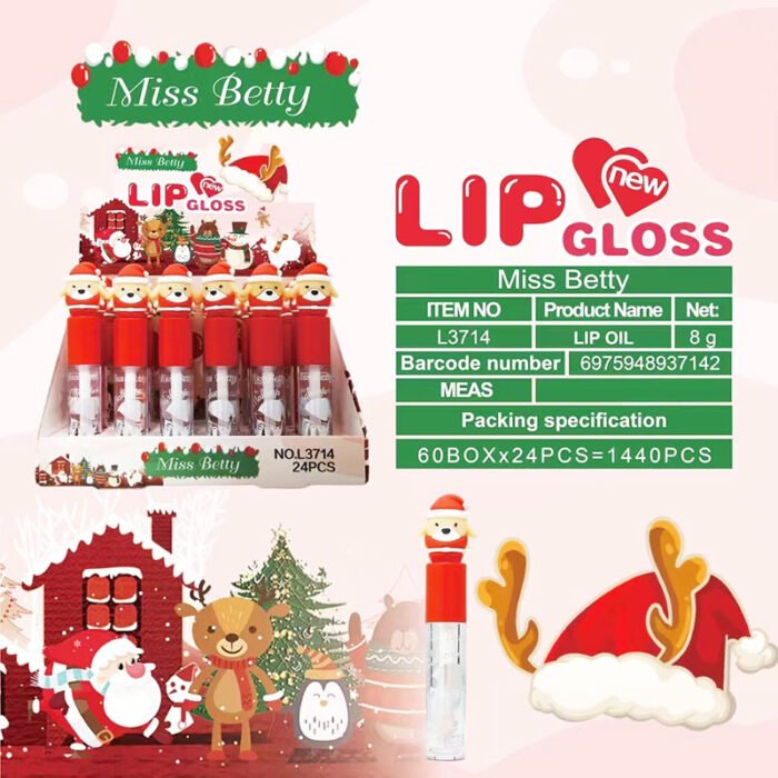 Miss Betty Christmas lipstick lip gloss lip oil glitter lip glaze makeup manufacturer wholesale